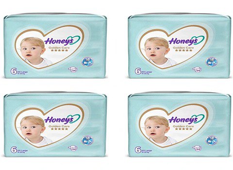 پوشک هانیز سایز 6 بسته 24 عددی