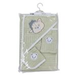 ست ۵ تکه حوله نوزادی طرح خرس (برند Mothercare) - Image 3